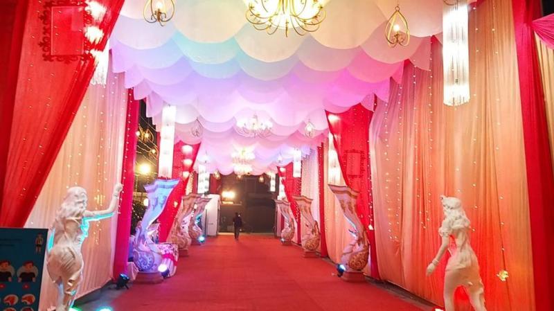 Greenfield Garden, the Best Wedding Venue in Lucknow - A picturesque outdoor setting with lush greenery and elegant decor, creating a perfect backdrop for your special day.